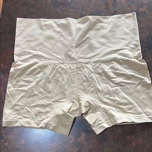 High-Waisted Beige Shapewear Shorts
